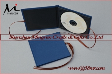 Elegant Fabric Linen Cloth Velvet CD DVD Storage Book Holder Album