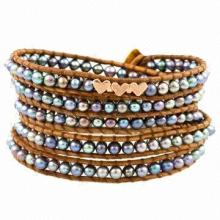 Brighton Hip Hop Wedding Jewelry Designs/Colorful Pearl/Rose Gold Hearts Love Wrapped Bracelet