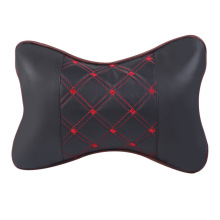PU Leather Car Headrest and Neck Pillow