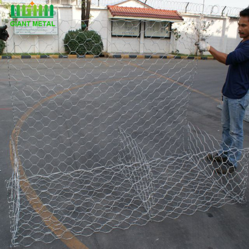 สังกะสีราคาถูกลวดตาข่ายกล่อง gabion