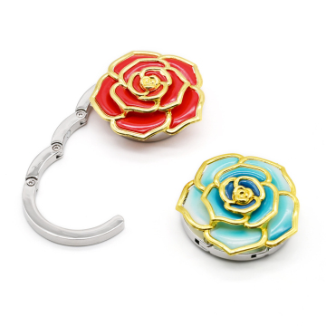 Metal Zinc Alloy Table Flower Shape Foldable Hook