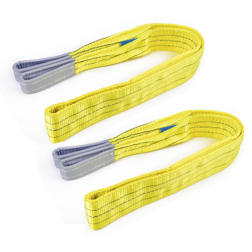 3 Ton 3M Or OEM Length 90MM Width Polyester 3T Webbing Lifting Sling Raw Material Belt Yellow Color Safety Factor 8:1 7:1 6:1