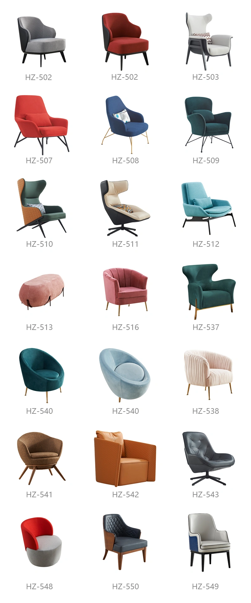 Modern Design Sofa Lounge Living Room Furniture Leather Vita Eames Chair with Ottoman
