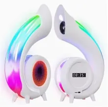 Bluetooth Speaker with Colorful LED Clock Display