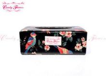 Floral print tissue box holders Canvas Storage Boxes with b