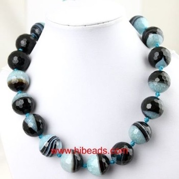natural round semi-precious jewelry necklace TSN0083