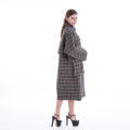 Cloak check Korean cashmere coat