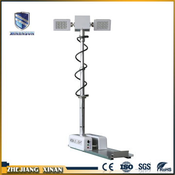 Night scan folding vehicle mounted light tower