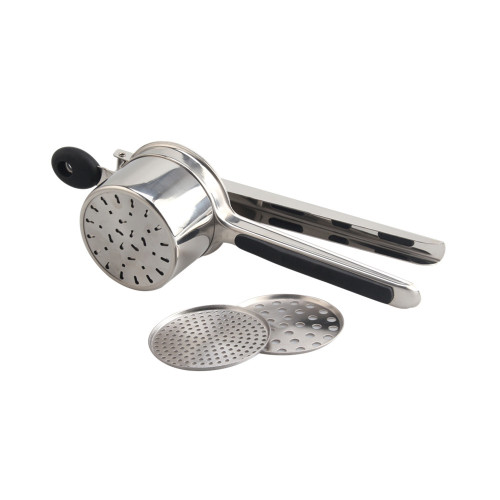 Stainless Steel Potato Ricer with 3 Interchangeable Discs