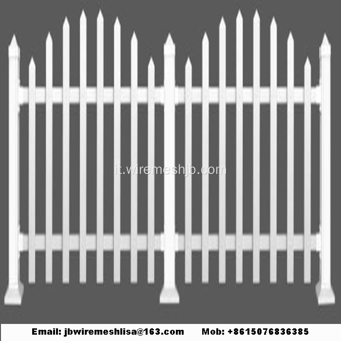 Recinto di plastica del recinto del giardino / recinzione di picchetto d&#39;acciaio del PVC