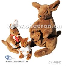 Plush Kangaroo Toy, Cute Stuffed Kangaroo