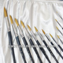 Professional golden nylon artist paint brush,watercolor brush