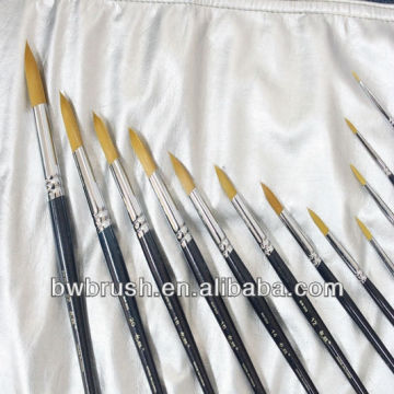 Professional golden nylon artist paint brush,watercolor brush