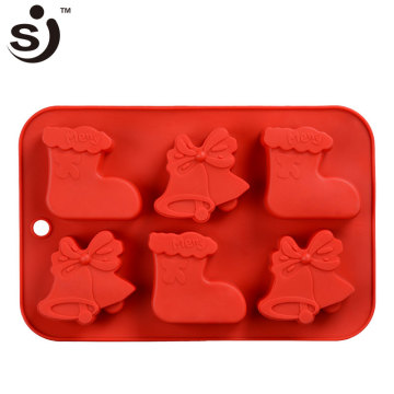 Merry Christmas Socks trees Reusable 3d Silicone Cake Mold