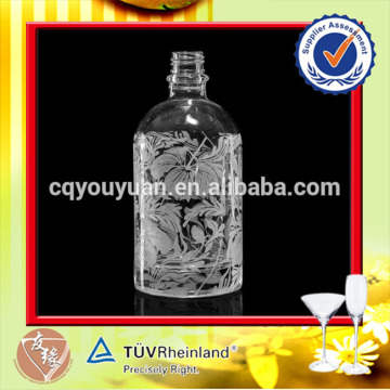 Wholesale Transparent Round Glass 350ml Hand Soap bottle