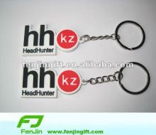 Emboss letter pvc keychain
