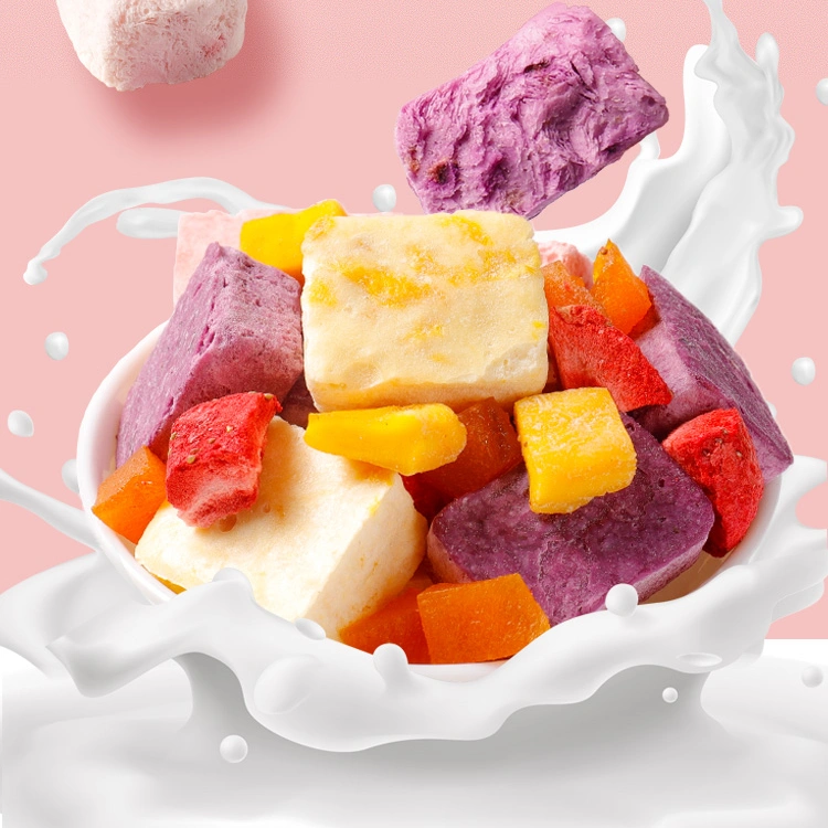 Healthy Snack with No Additive Freeze Dried Fruits Yogurt Cube