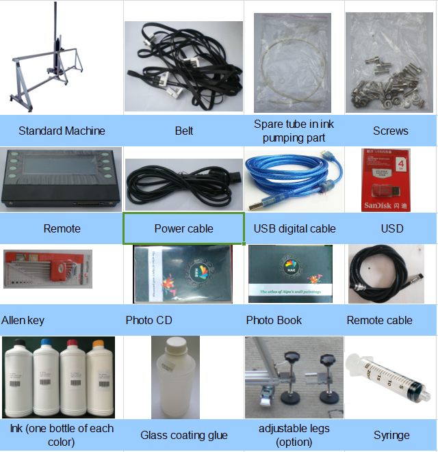 Wall Inkjet Printer accessories