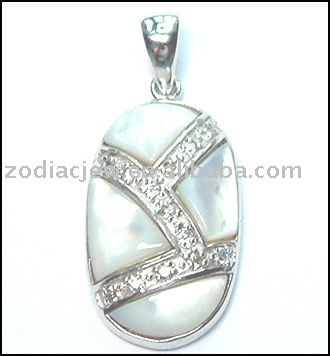 925 sterling silver pendant with MOP