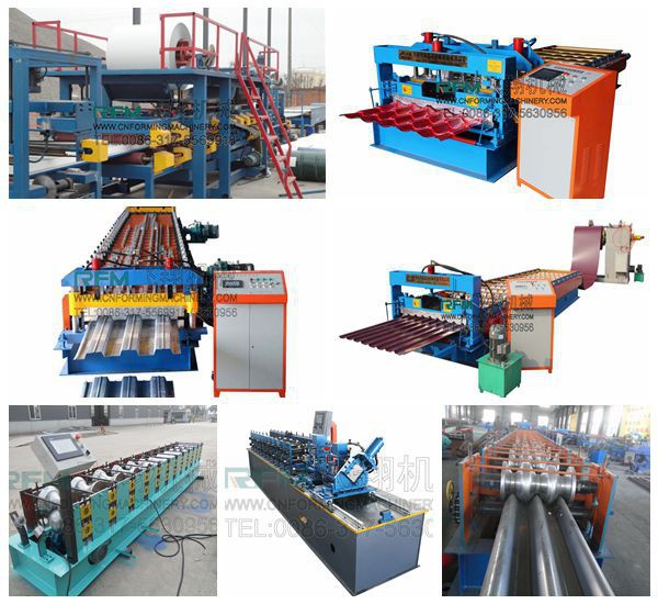 Highway barrier making machine with punching holes