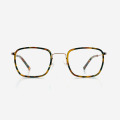 Square combined Women's Acetate and Metal Optical Frames