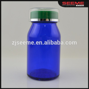 healthcare PET clear pill bottles with caps for pill, vitamin, capsules