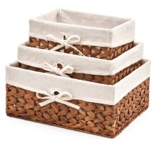 Wholesale Traditional Chinese Corn Husk Baskets - Set of 3 Round Woven Baskets