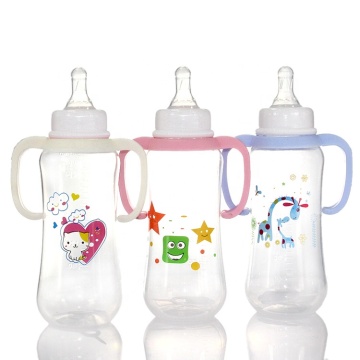 Apple Bear Hot-Selling Anti-Flatulence PP Baby Bottle with Handle, Standard Mouth, Factory Direct Selling