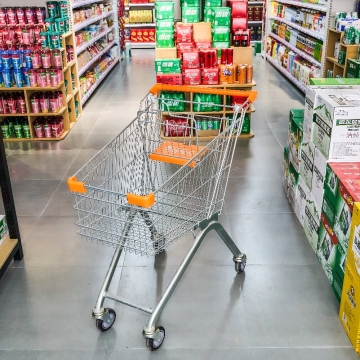 Supermarket Metal Shopping Trolley Cart