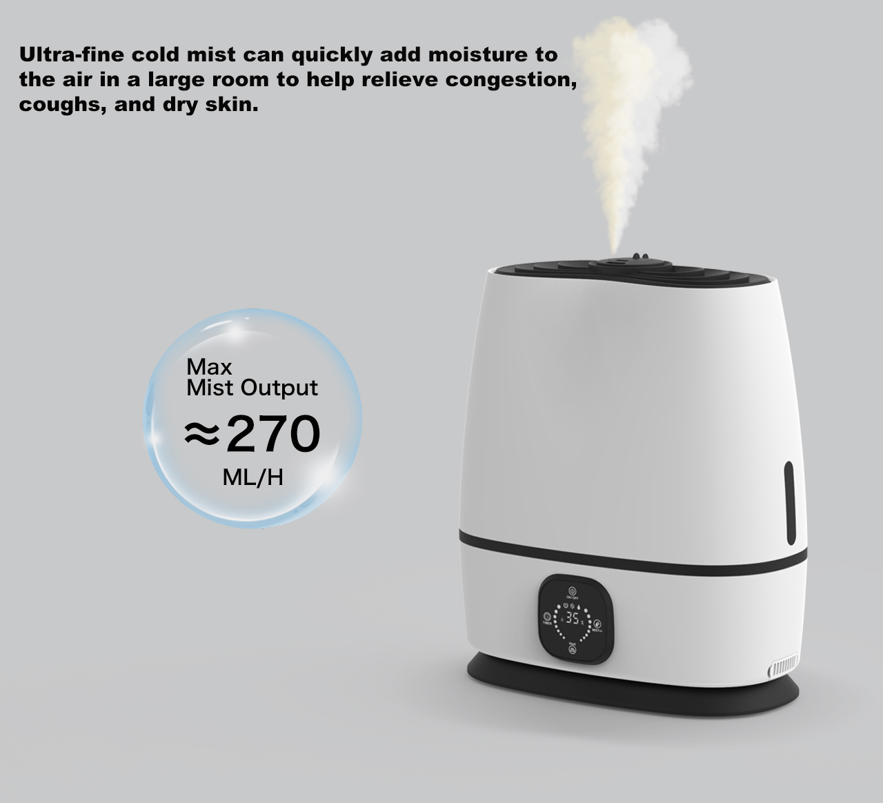 HTJ-2295A humidifier mist output HTJ-2295A humidifier mist output