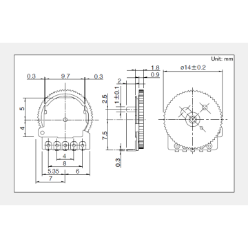 RK10J Series Rotating potentiometer