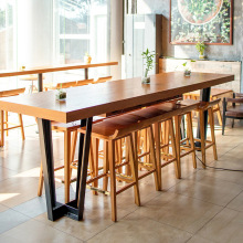 Solid Wood Bar Tables and Chairs for Restaurants and Coffee Shops