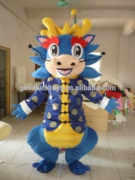 Hot sale plush dragon mascot costume ,The Chinese characteristic dragon costume for sale