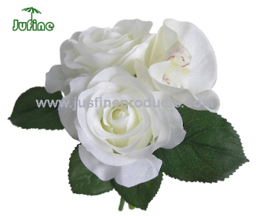 High Quality Wedding Flower, Artificial Wedding Flower Bunch, Silk Rose Bunch