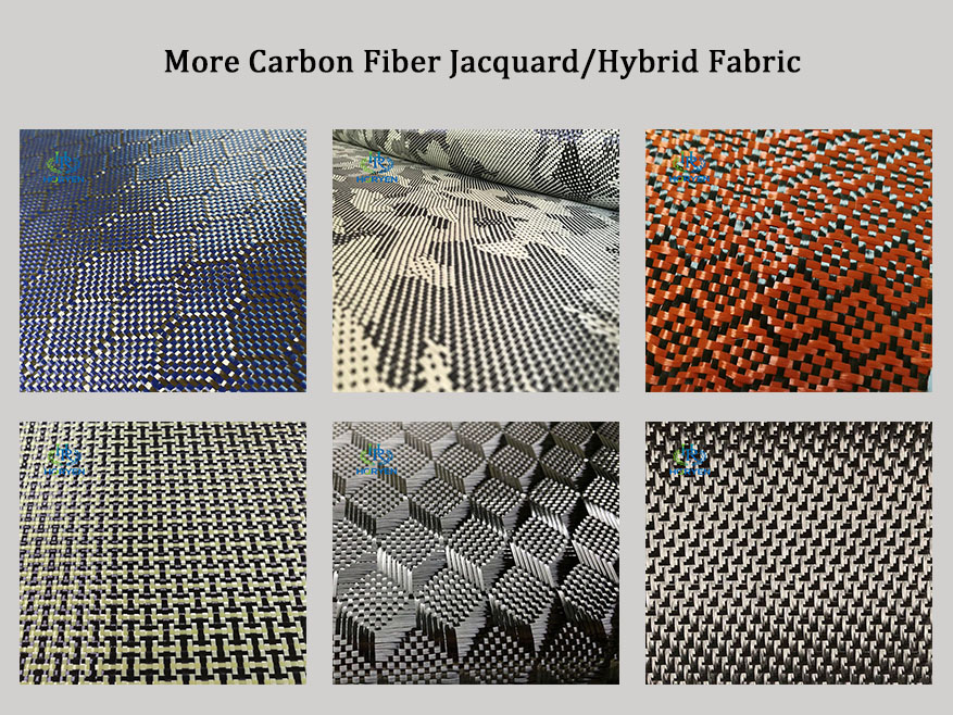 carbon fiber jacquard or hybrid fabric