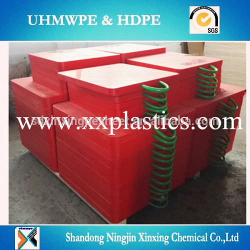 uhmwpe crane outrigger pad/crane leg protection pad/uhmwpe truck outrigger pad