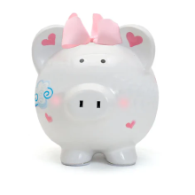 Ceramic Piggy Bank - Unicorns & Rainbows Piggy Bank for Kids