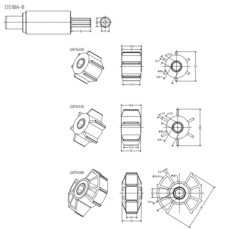 Outdoor Sun Shades Shaft Damper