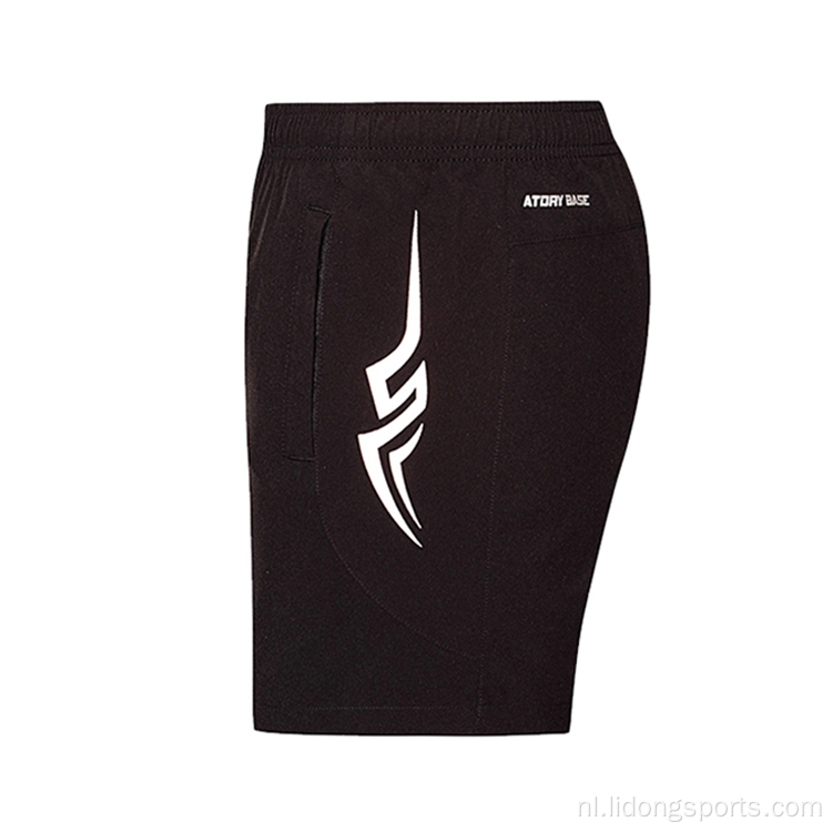 Groothandel Unisex Quick Dry Black Running Shorts