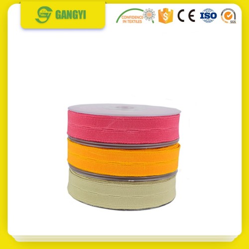 Wholesale popular colorful adjustable buttonhole elastic webbing tape manufacturer