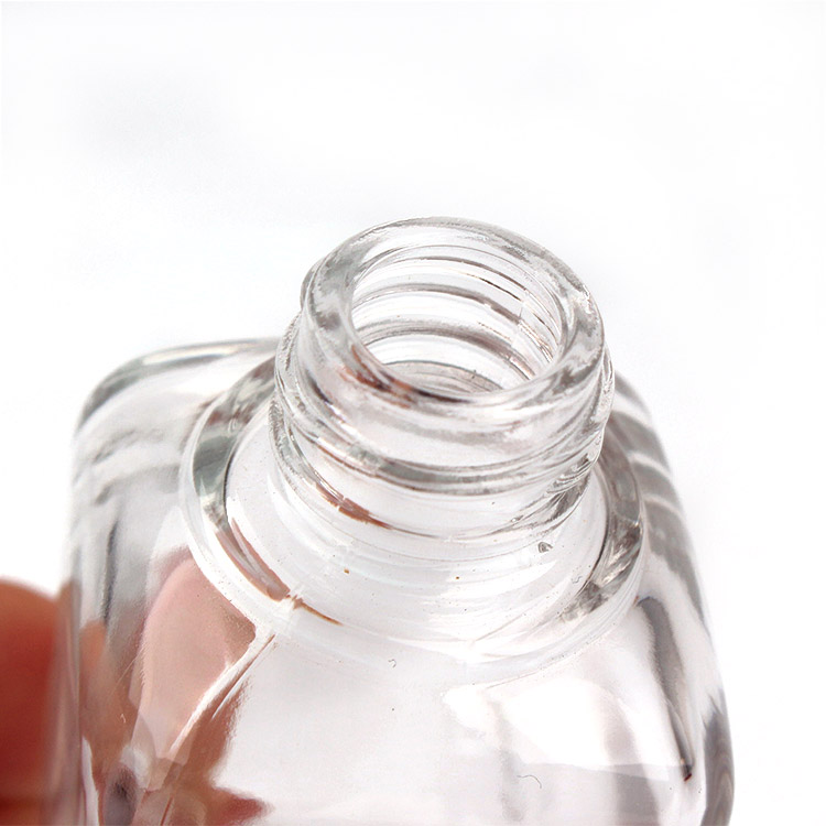 30ml square clear essential oil glass bottle with dropper lid