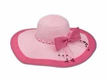 fashion summer beach lady large brim striped floopy safari sombrero hat