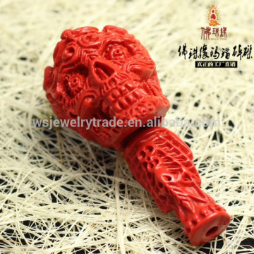 Native cinnabar The Lord Buddha head Guru Beads factory wholesale