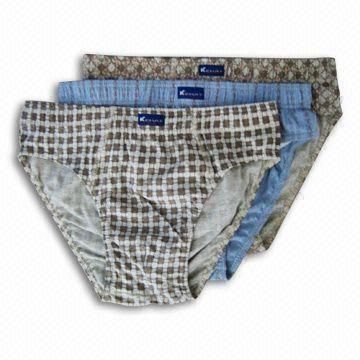 Men's Brief, Customized Designs and Logos Welcomed, Made of 95% Cotton and 5% Spandex