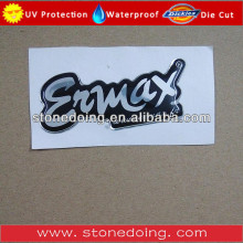 Custom kiss cut silver polyester back Epoxy dome stickers