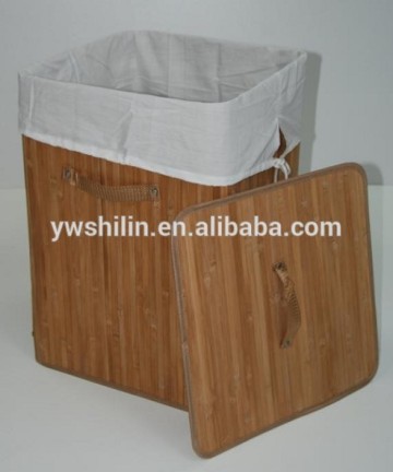 bamboo laundry basket with lid for hotel / bamboo folding laundry basket with legs / collapsible laundry basket