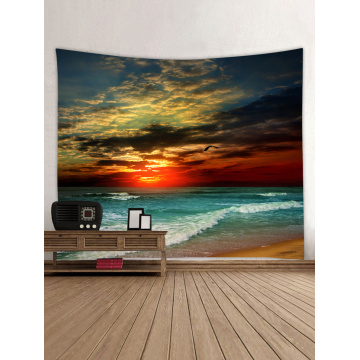 Tapisserie Wandbehang Ocean Beach Sea Wave Serie Tapisserie Sunrise Sunset Dusk Tapisserie für Schlafzimmer Home Wohnheim Dekor