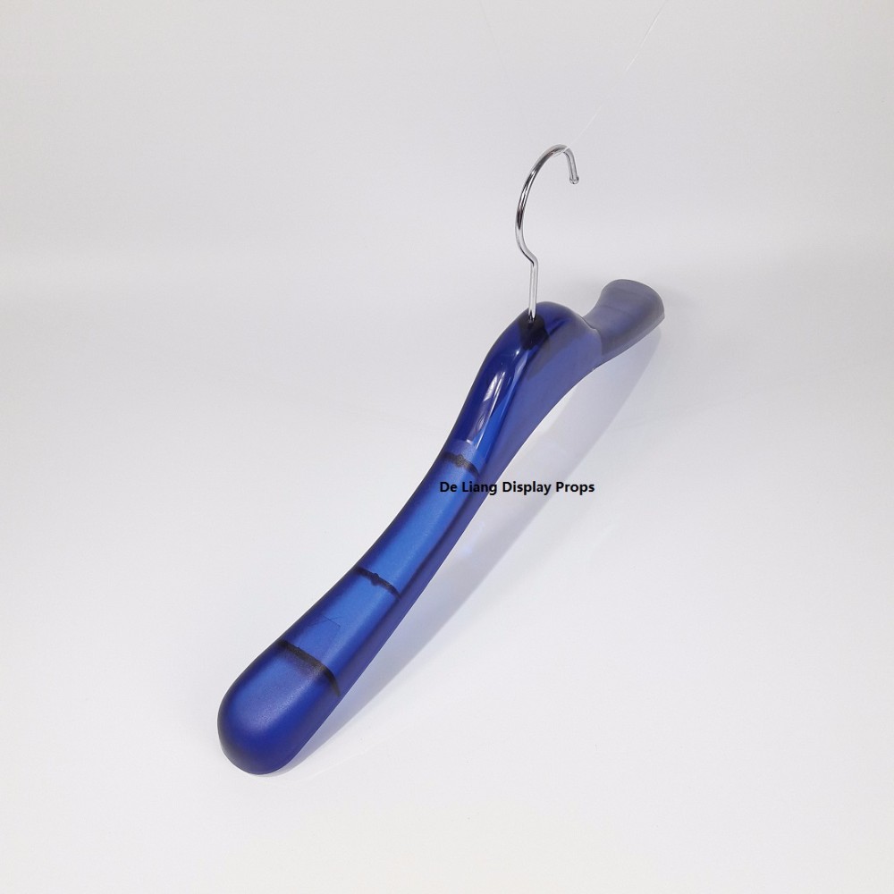 DL447A BYFORE Dark blue transparent male business suit hanger plastic hanger elegant hanger with round hook