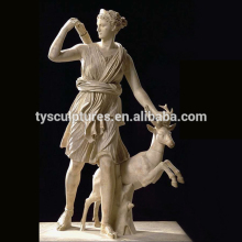 Stone Roman mythology character famous marble Diana goddess of hunt statue
