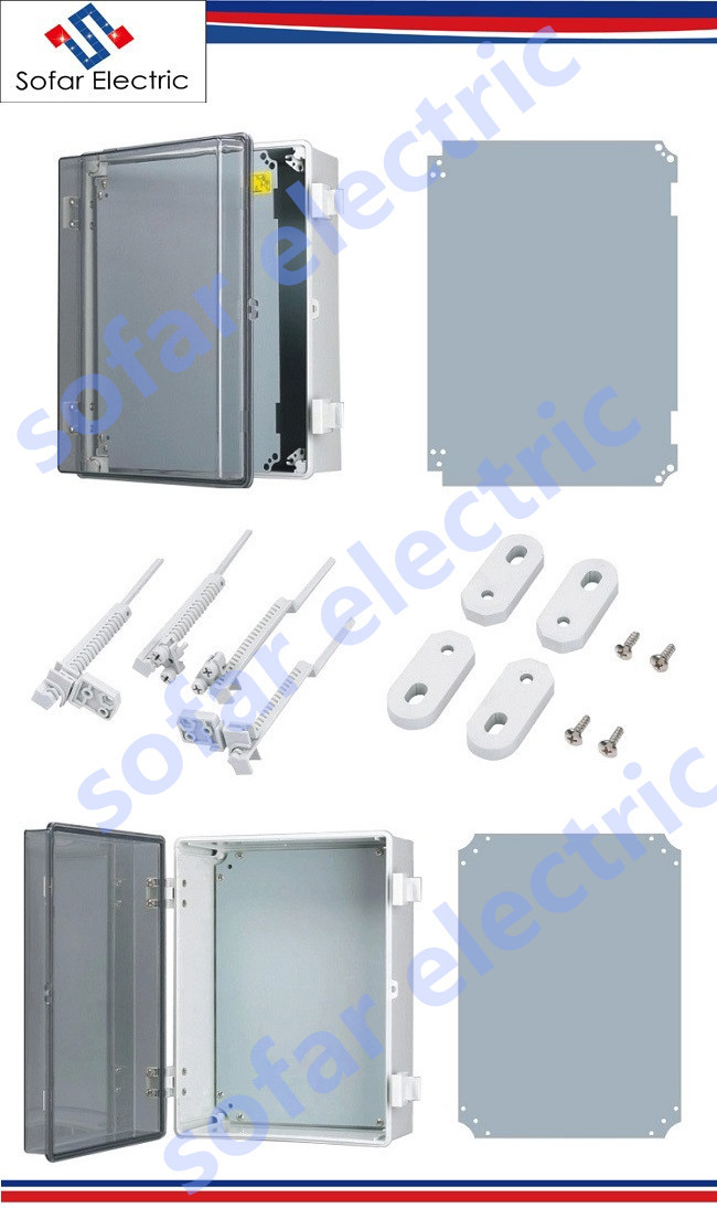 500*400*200mm IP66 Plastic Hinged Lockable Waterproof Enclosure